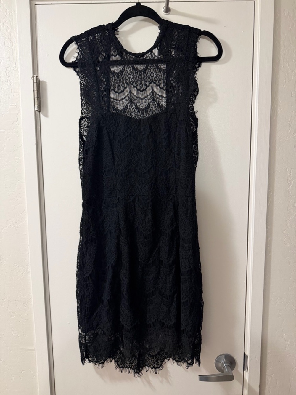 Free People Black Lace Midi Dress